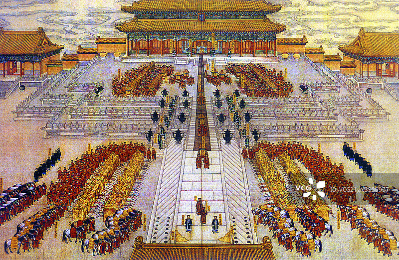 光绪皇帝大婚画像图片素材