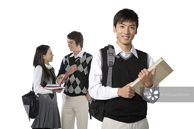 男女大学生肖像图片素材