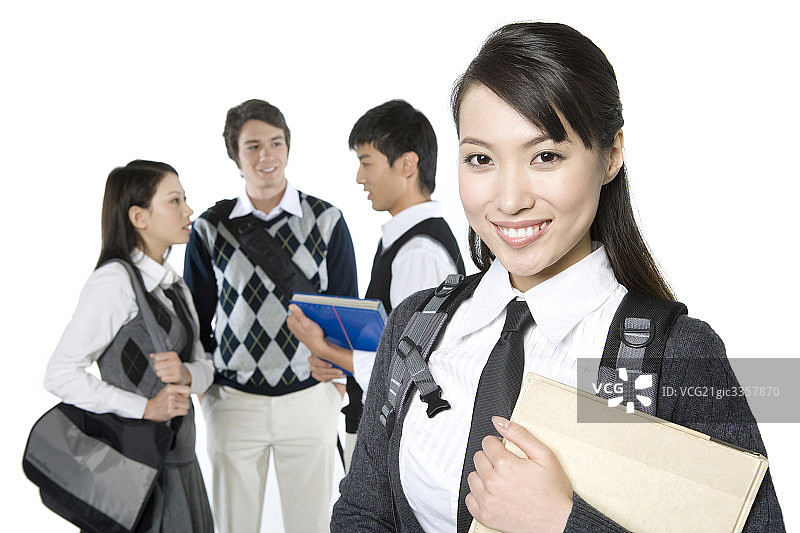 一群大学生肖像图片素材