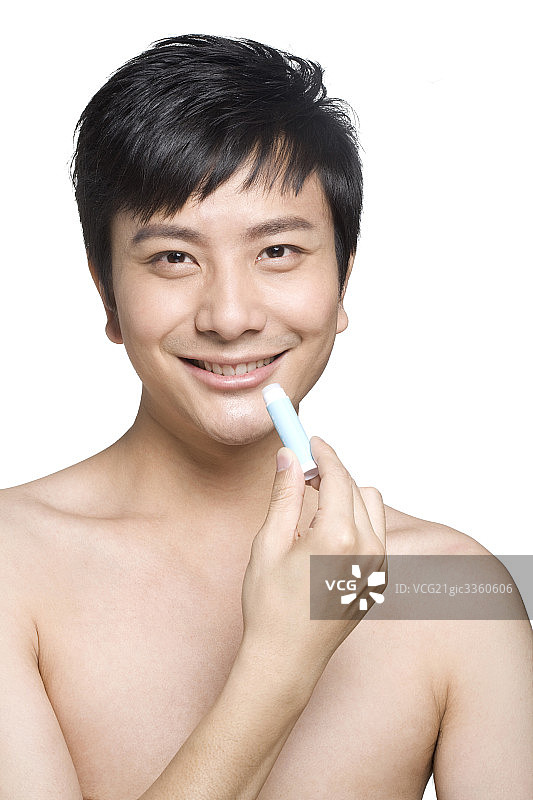 男士唇部美容图片素材