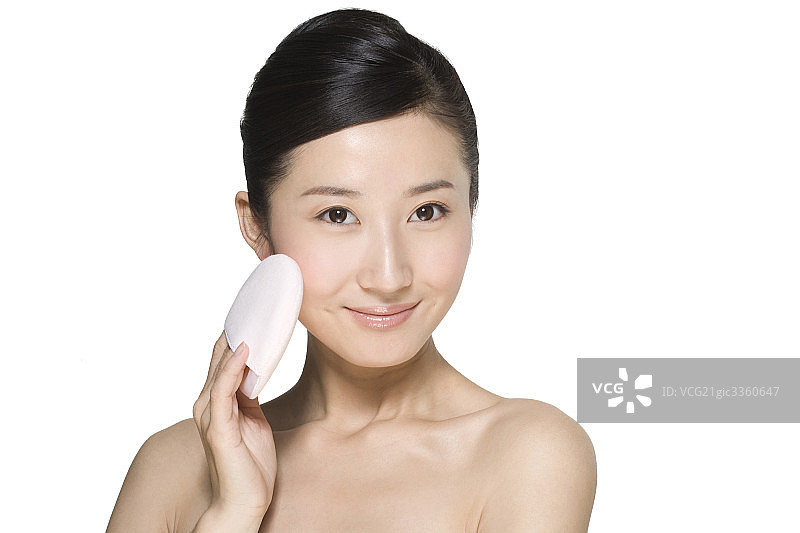 用扑粉化妆图片素材