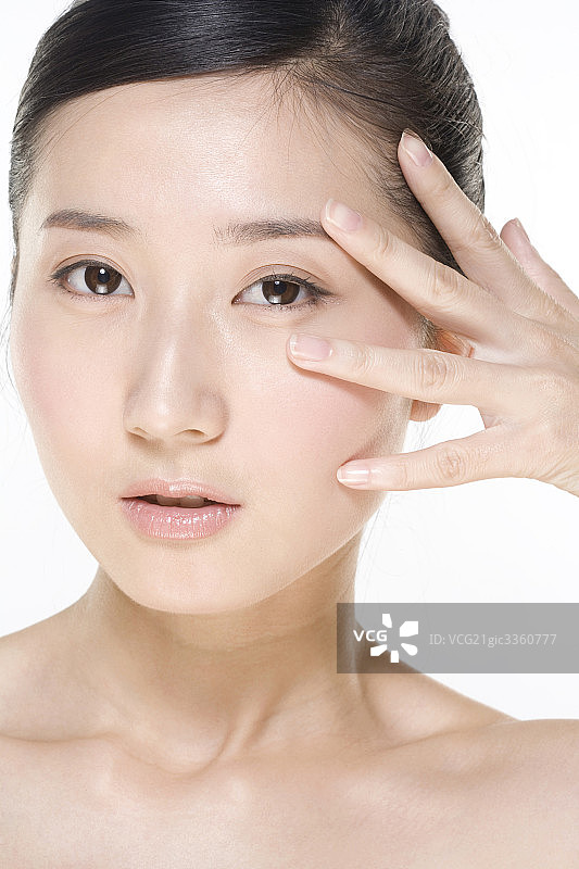 美女脸部特写图片素材