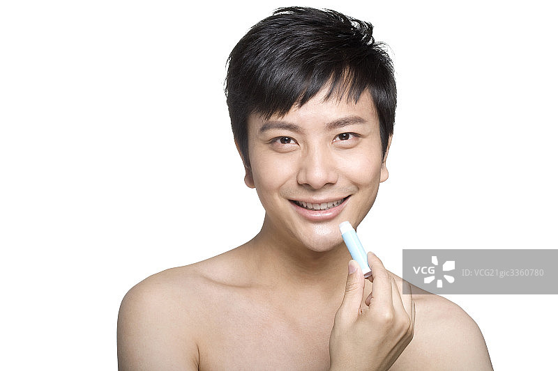 男士唇部美容图片素材
