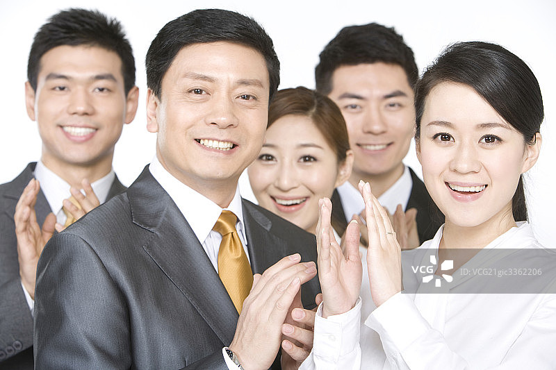 商务团队拍手欢迎图片素材