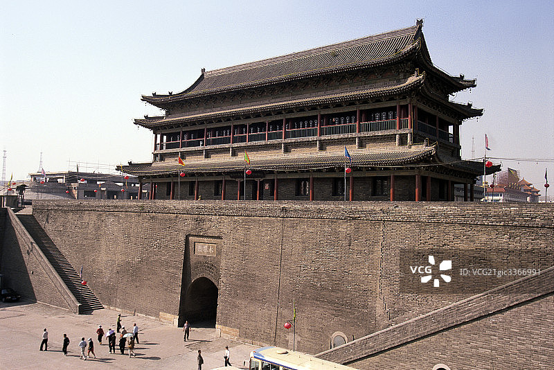 陕西西安城墙南门图片素材