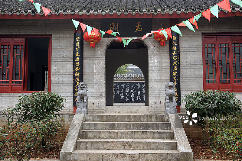 湖北省襄樊市襄阳鹿门寺孟浩然纪念馆图片素材