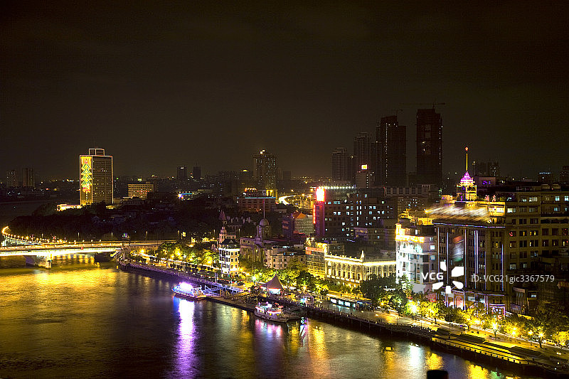 广州城市夜景图片素材