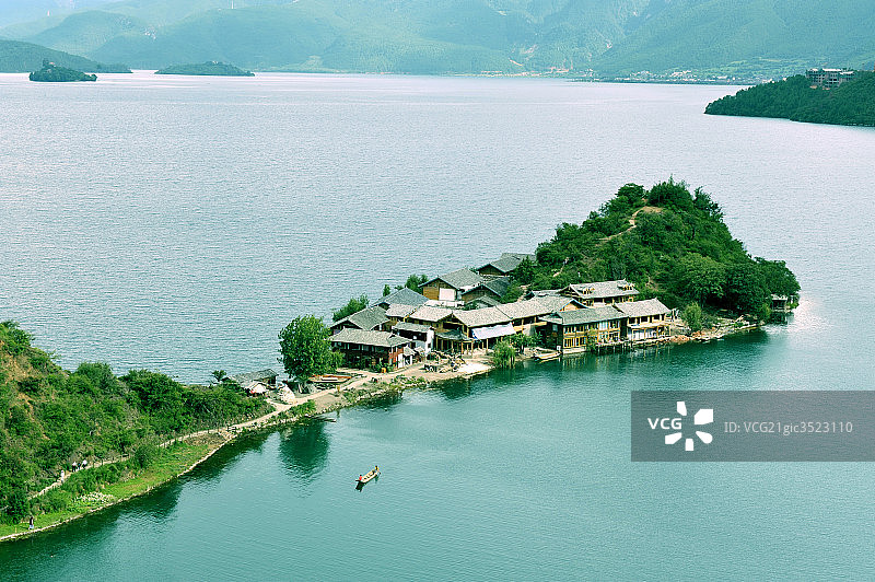 云南省泸沽湖里格图片素材