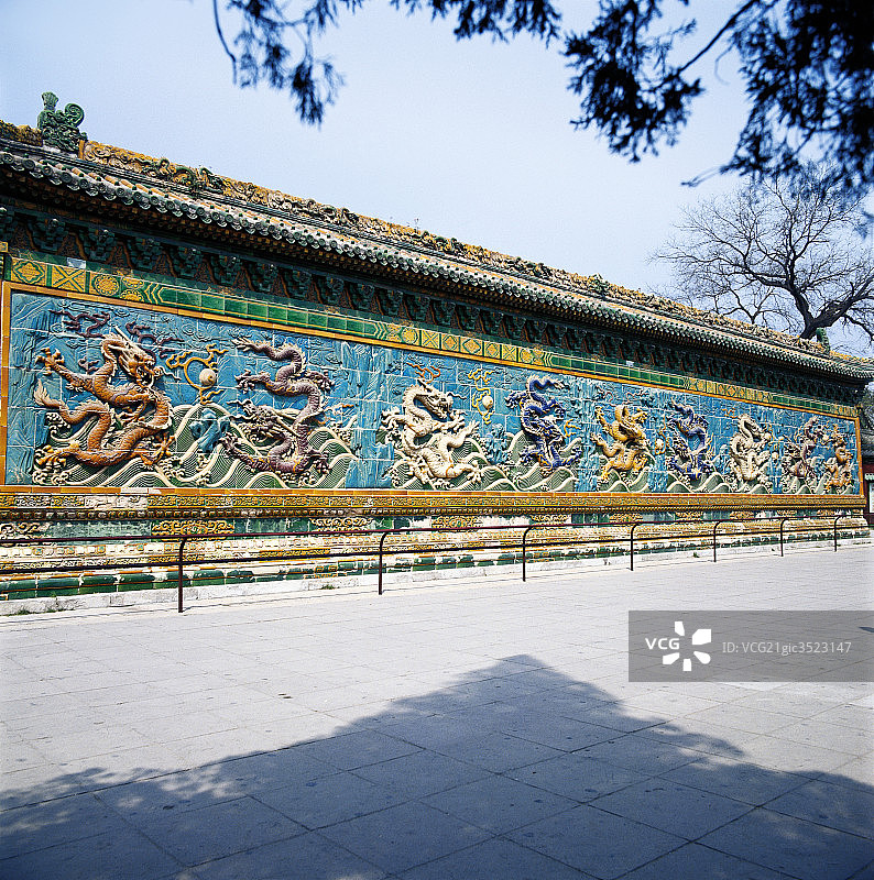 北京九龙壁图片素材