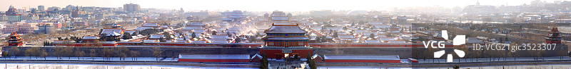 北京故宫雪景图片素材
