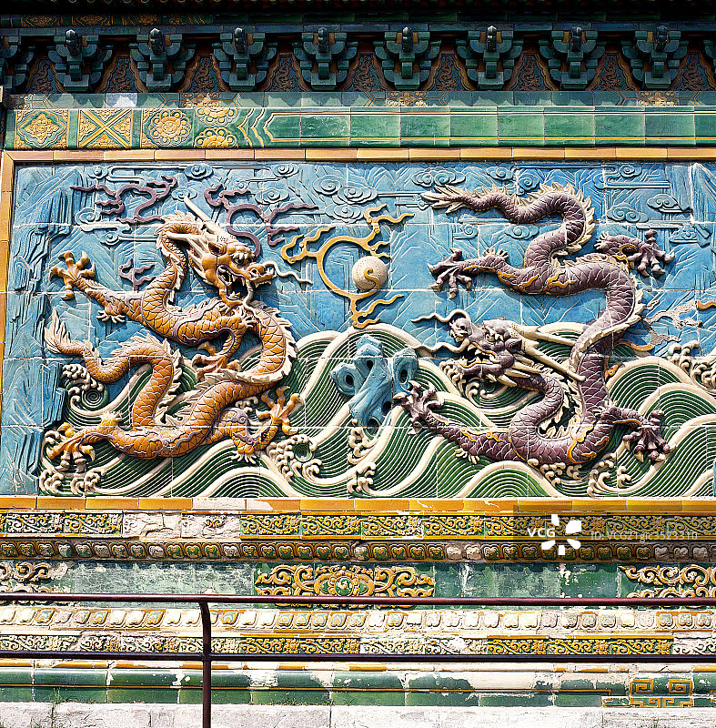北京九龙壁图片素材