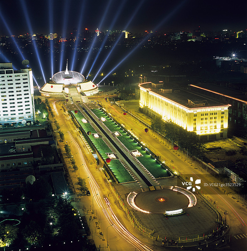 北京世纪坛夜景图片素材