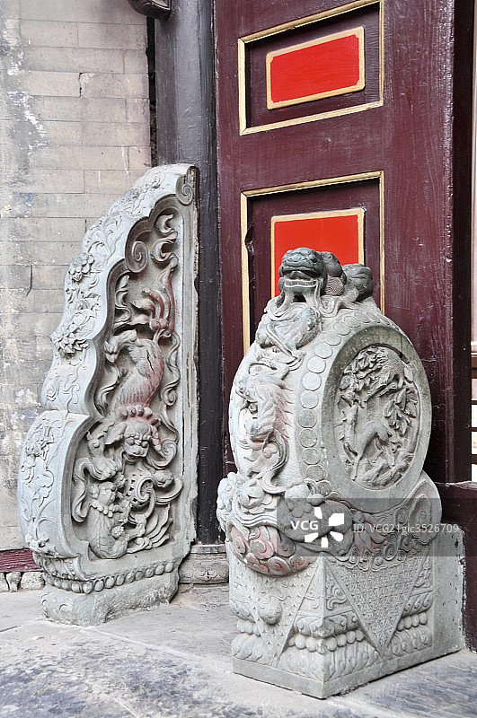 中国天津石家大院，门庭一脚图片素材