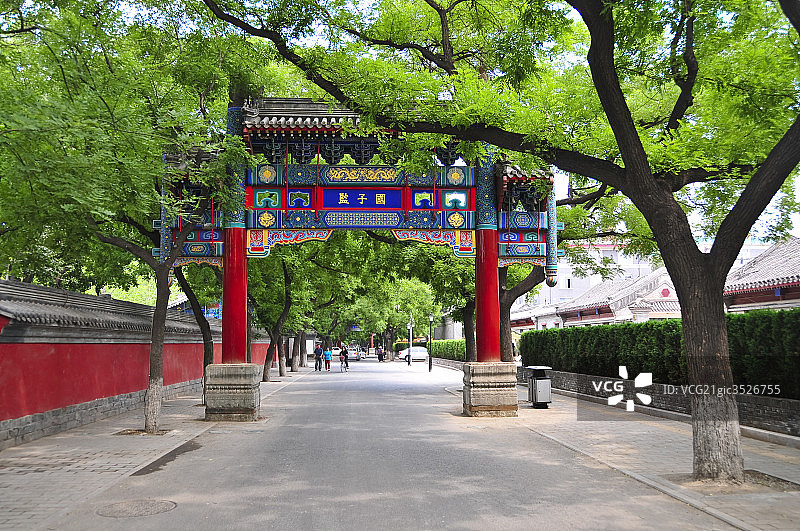 老北京胡同之国子监图片素材