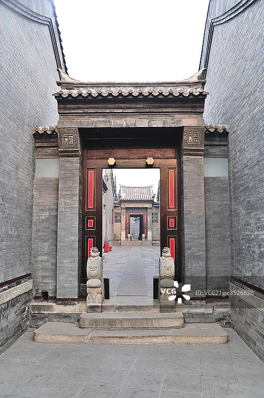中国天津石家大院，庭院深深图片素材