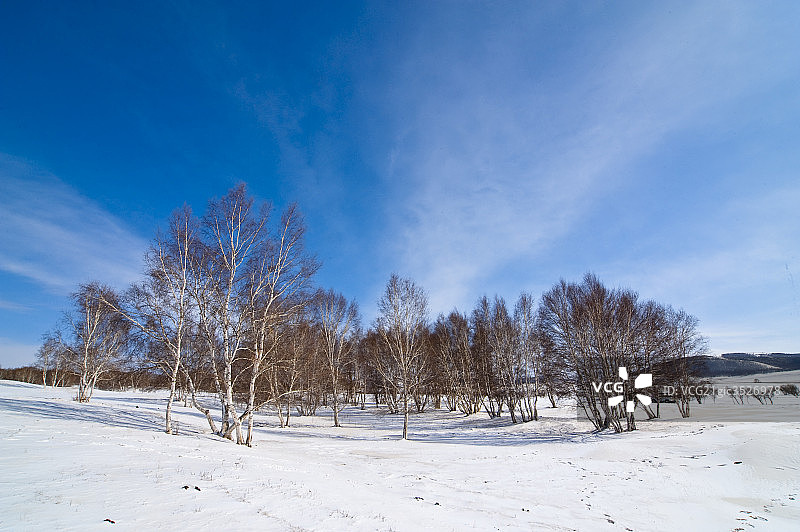 坝上雪景图片素材