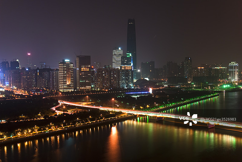 广州城市风光夜景图片素材