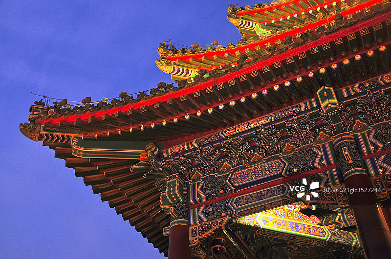 景山夕阳图片素材