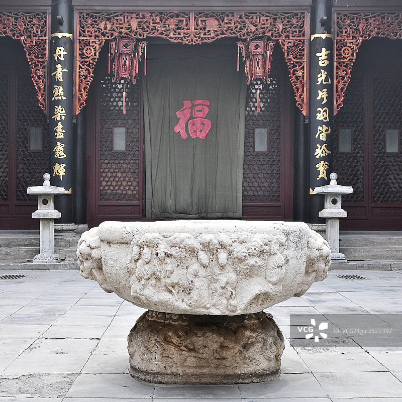 中国天津石家大院，院落一景图片素材
