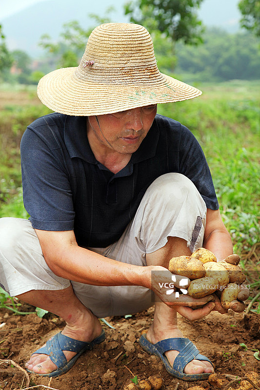 农民田间劳动图片素材