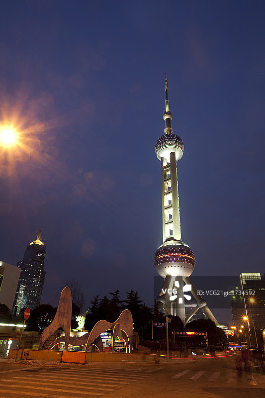 上海明珠塔夜景图片素材