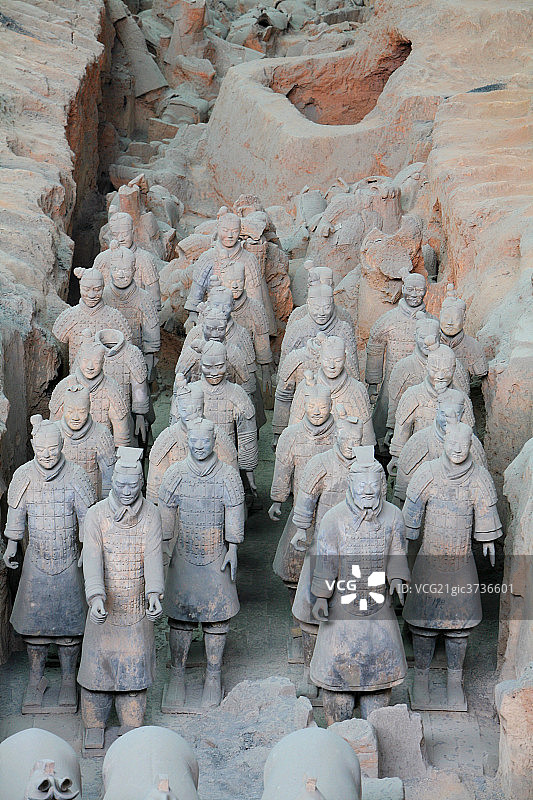 陕西省西安兵马俑图片素材
