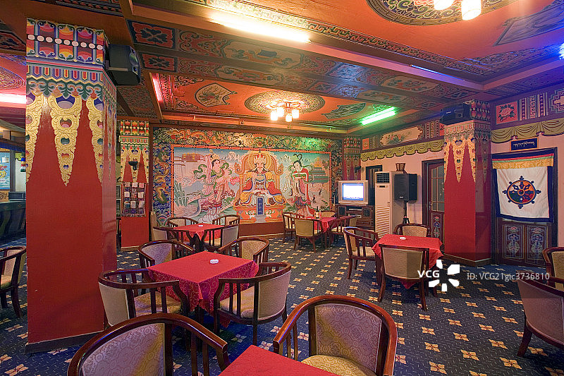 甘肃省甘南藏式餐馆图片素材