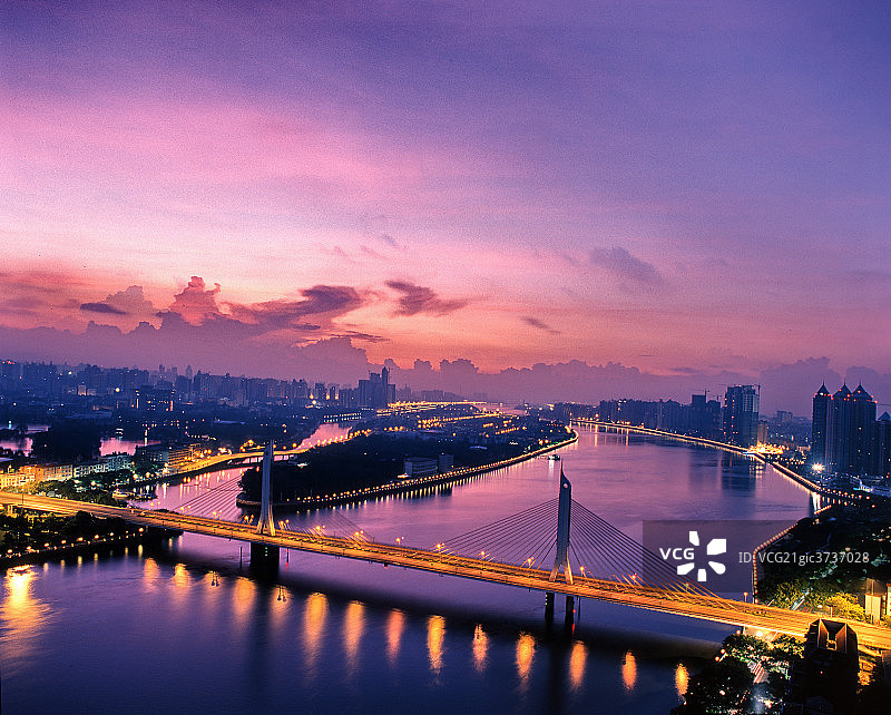 广东省广州珠江夜景图片素材