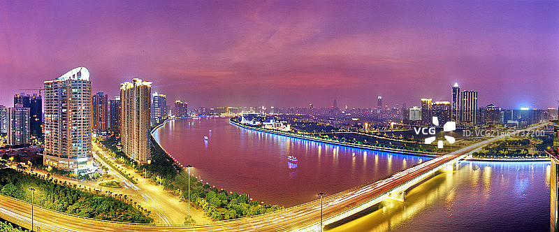 广东省广州珠江夜景图片素材