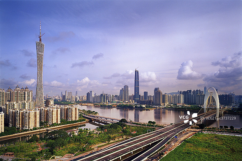 广东省广州电视塔图片素材