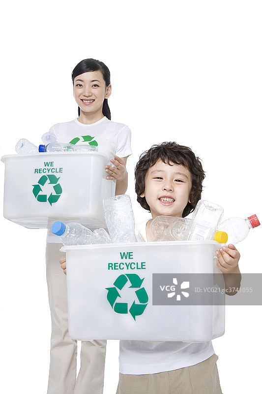 环保母子图片素材