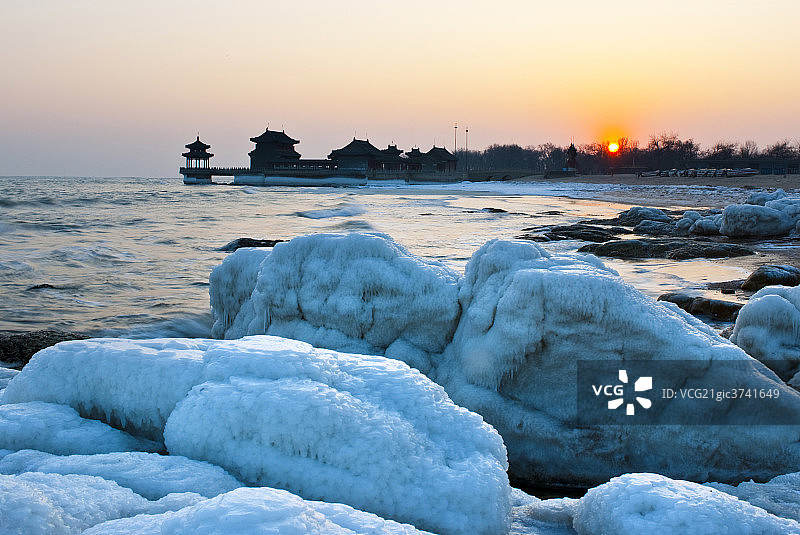 河北省山海关老龙头风景区图片素材