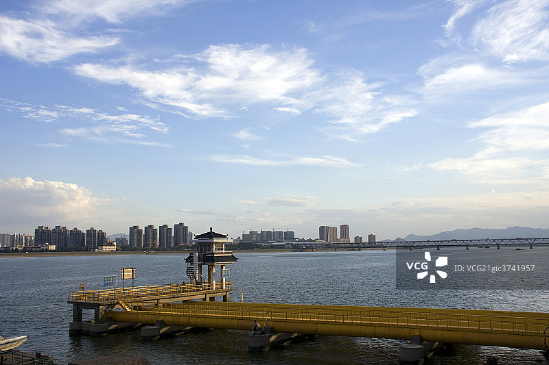 浙江省钱塘江滨江区图片素材
