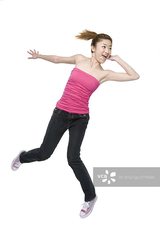 充满活力的年轻女孩图片素材