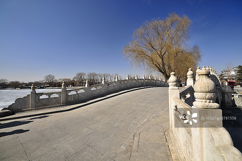北京什刹海银锭桥图片素材