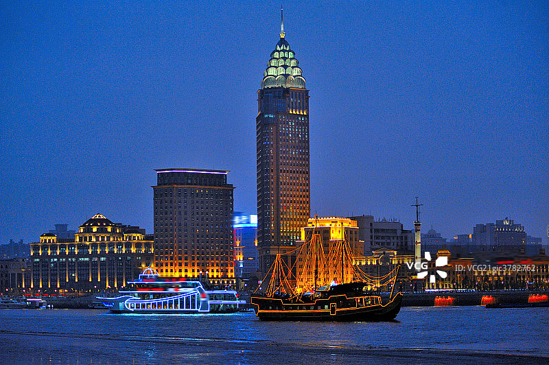 上海浦东夜景图片素材