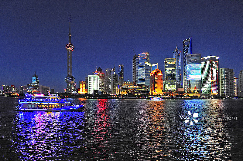 上海浦东夜景图片素材