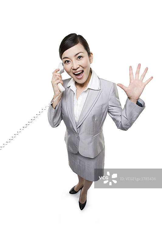 商务女士打电话图片素材