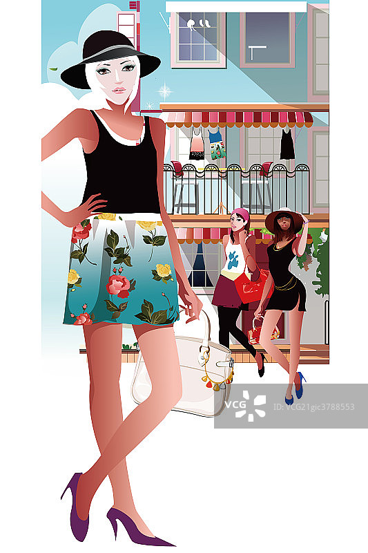 时尚女郎图片素材