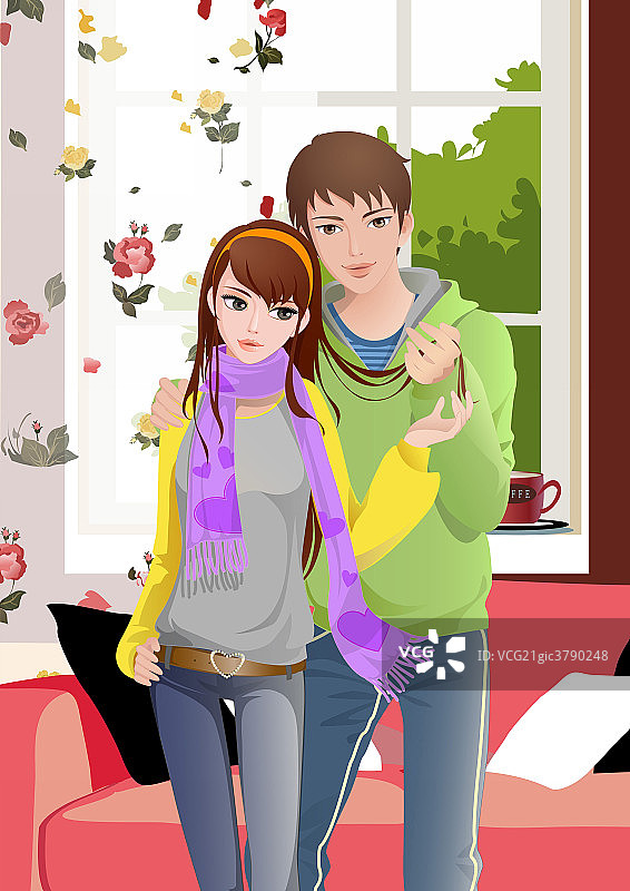 年轻的情侣图片素材