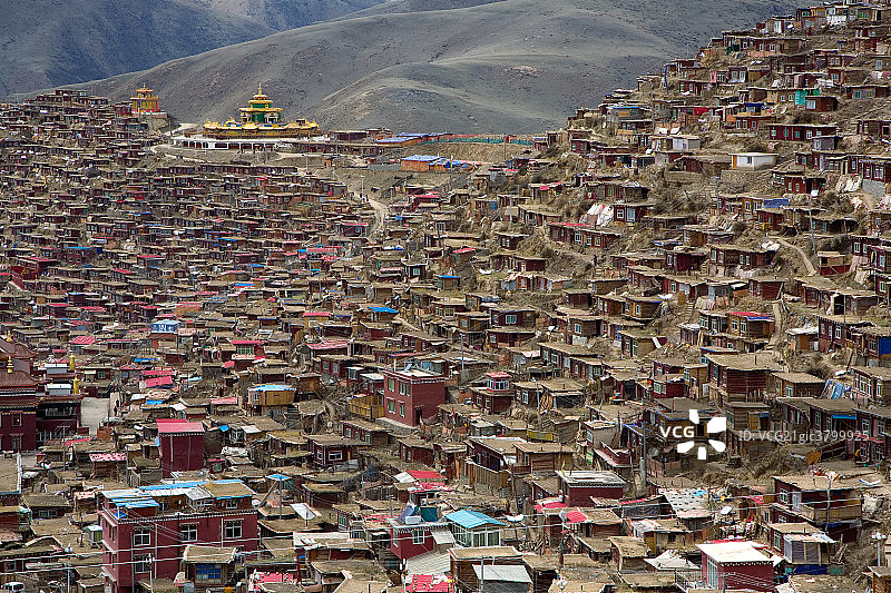 四川甘孜色达五明佛学院图片素材