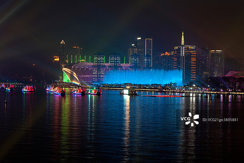 广州城市及亚运会场馆夜景图片素材