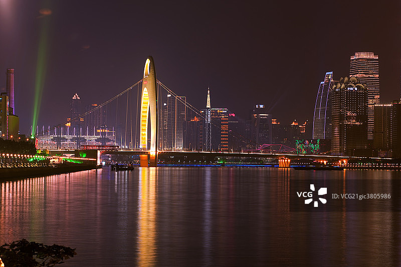 广州城市及亚运会场馆夜景图片素材