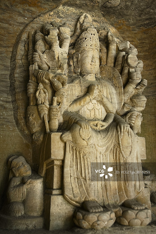 四川重庆大足石刻图片素材
