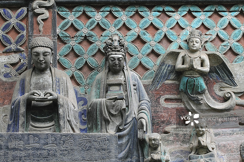 四川重庆大足石刻图片素材