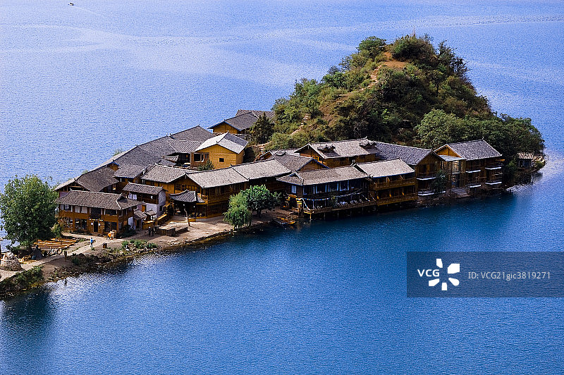 云南泸沽湖风光图片素材