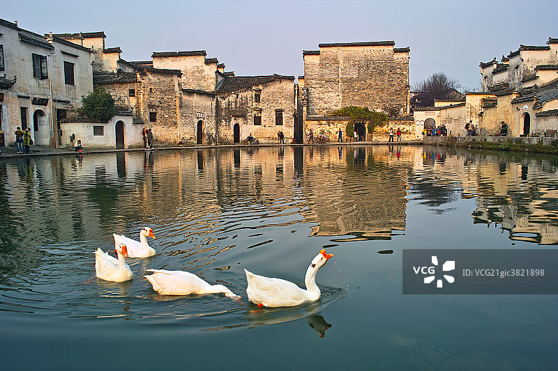 安徽宏村南湖图片素材