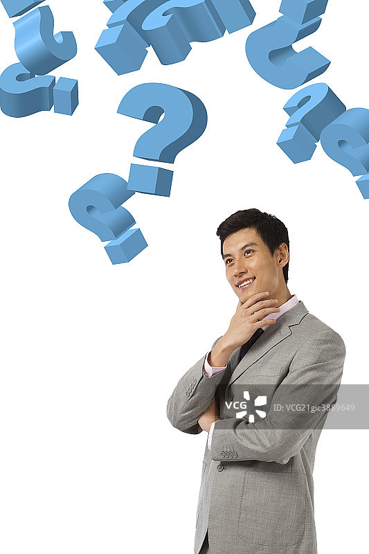电脑合成的商务人士图片素材