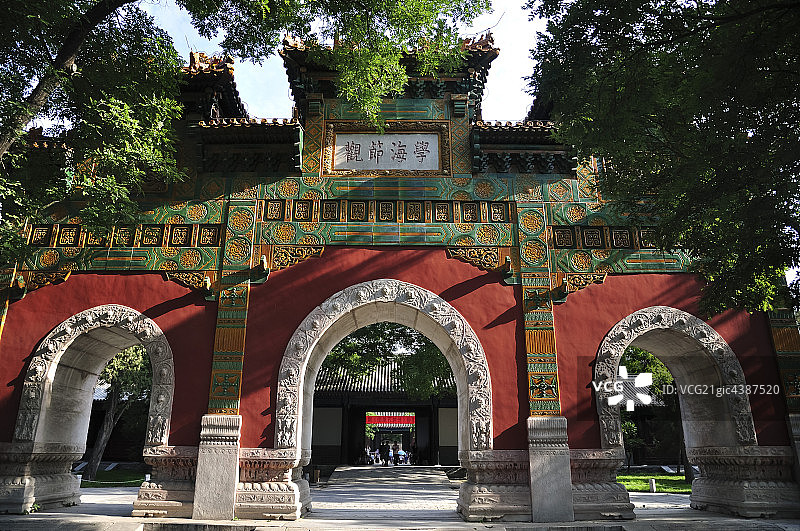 国子监牌楼,中国,北京图片素材