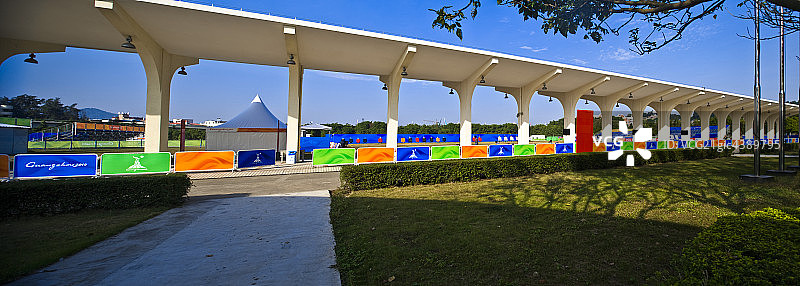 广东奥林匹克射箭场,中国,广州图片素材